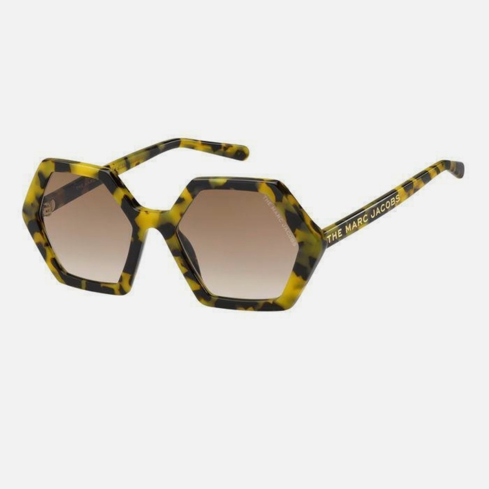 Marc Jacobs Hexagonal Tortoise Sunglasses